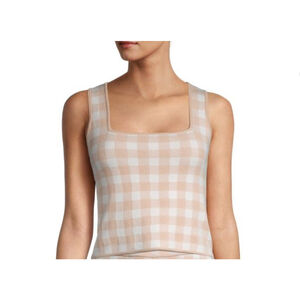 TRUTH BY REPUBLIC Gingham-Pattern Knit Sleeveless Top